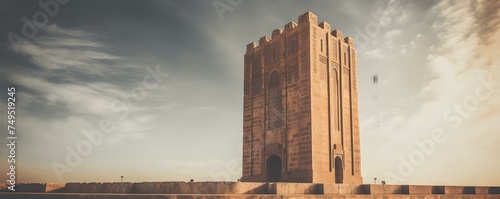 Exploring the History and Architectural Beauty of the Iconic Hassan Tower in Rabat, Morocco. Concept Historical Sites, Architectural Marvels, Travel Photography, Landmarks, Cultural Heritage photo