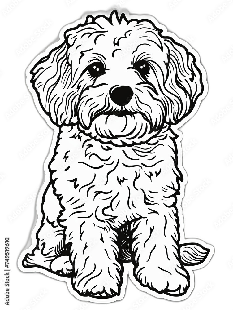 Pedigree Maltipoo dog sticker, an artful celebration of the breed's playful character. Pedigree Maltipoo dog sticker, an artful celebration of the breed's playful character.