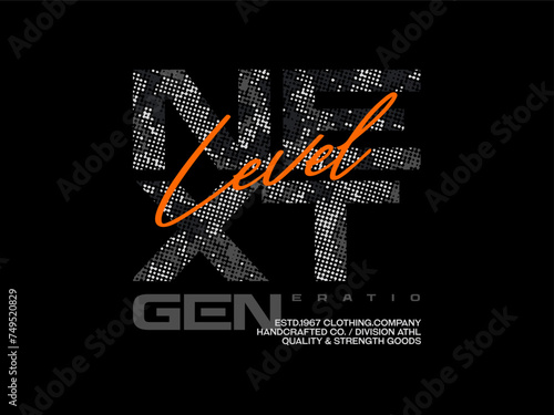 Streetwear clothing next generation typography vector template graphic tees ready for print
