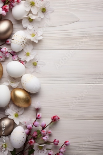 Easter eggs on a beautiful background