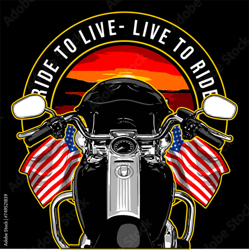 cruiser motorbike vector for graphic design