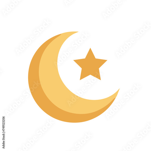 moon and star vector illustration photo