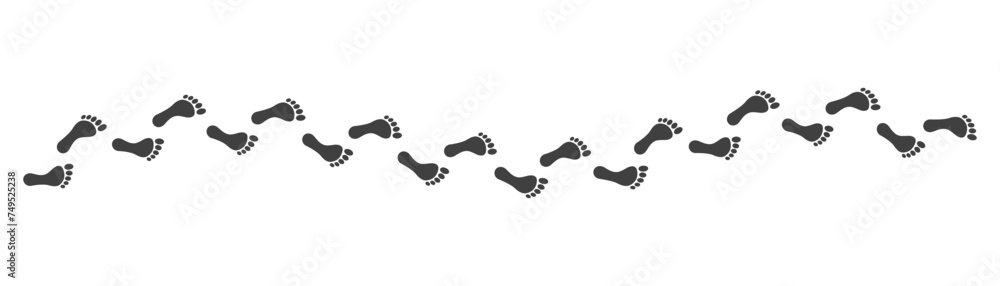 Human footprint icon. On a white background Human footprint icon. On a white background