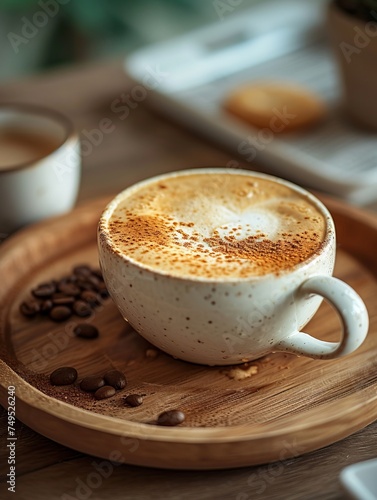 A cappuccino coffee, realistic photo