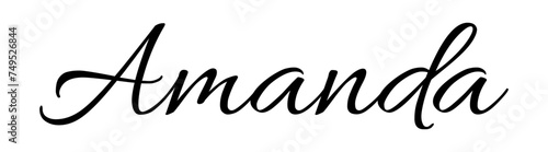 Amanda - black color - name written - ideal for websites,, presentations, greetings, banners, cards,, t-shirt, sweatshirt, prints, cricut, silhouette, sublimation

