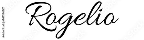 Rogelio - black color - name written - ideal for websites,, presentations, greetings, banners, cards,, t-shirt, sweatshirt, prints, cricut, silhouette, sublimation