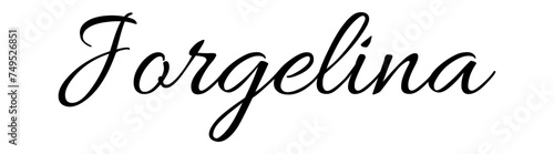 jorgelina - black color - name written - ideal for websites,, presentations, greetings, banners, cards,, t-shirt, sweatshirt, prints, cricut, silhouette, sublimation