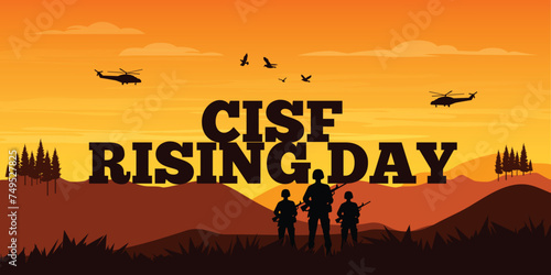 CISF Rising Day Creative Template Design Poster Banner Social Media Advertising For All Use, CISF Raising Day, March 10 India, Editable Vector Illustration