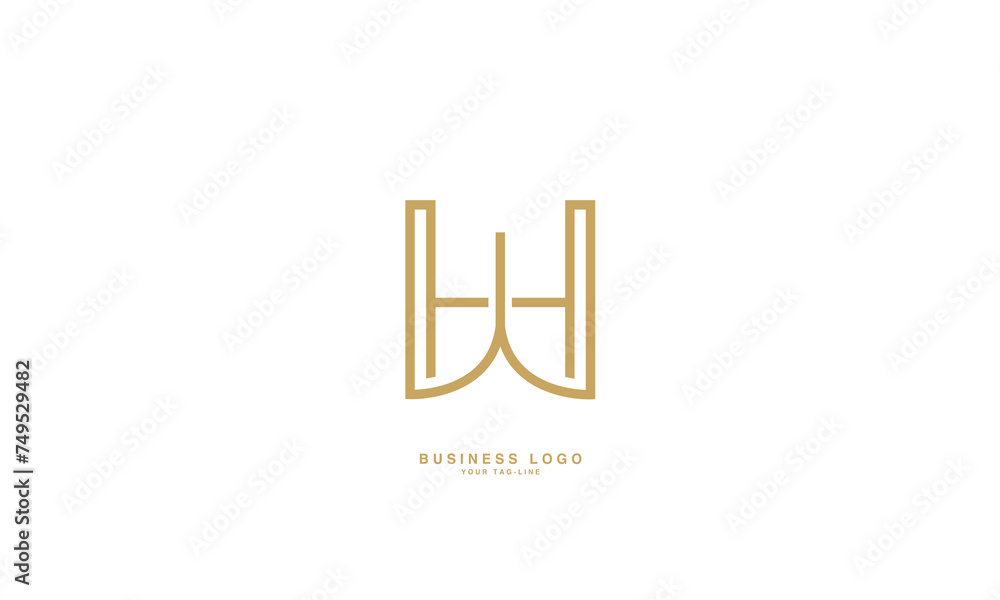 HW, WH, H, W, Abstract Letters Logo Monogram HW, WH, H, W, Abstract Letters Logo Monogram