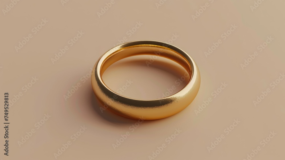 isolated simple and elegant golden engangement or wedding ring with studio lighting settings, symbol of love. Generative AI isolated simple and elegant golden engangement or wedding ring with studio lighting settings, symbol of love. Generative AI