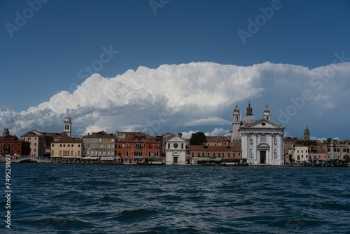 Venice skyline, vue du canal maison de venise traditionnelles, Italie 