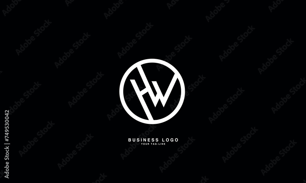 HW, WH, H, W, Abstract Letters Logo Monogram HW, WH, H, W, Abstract Letters Logo Monogram
