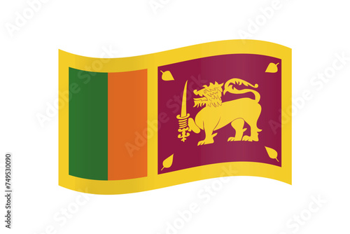 Flag of Sri Lanka vector illustration