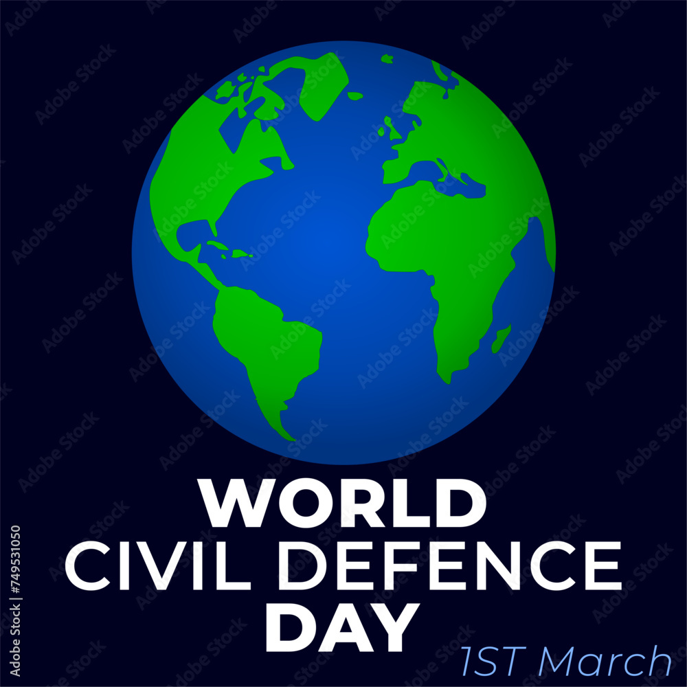World civil defense day vector illustration