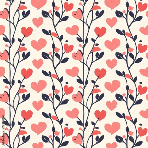 minimalistic Flat Valentine's Pattern
