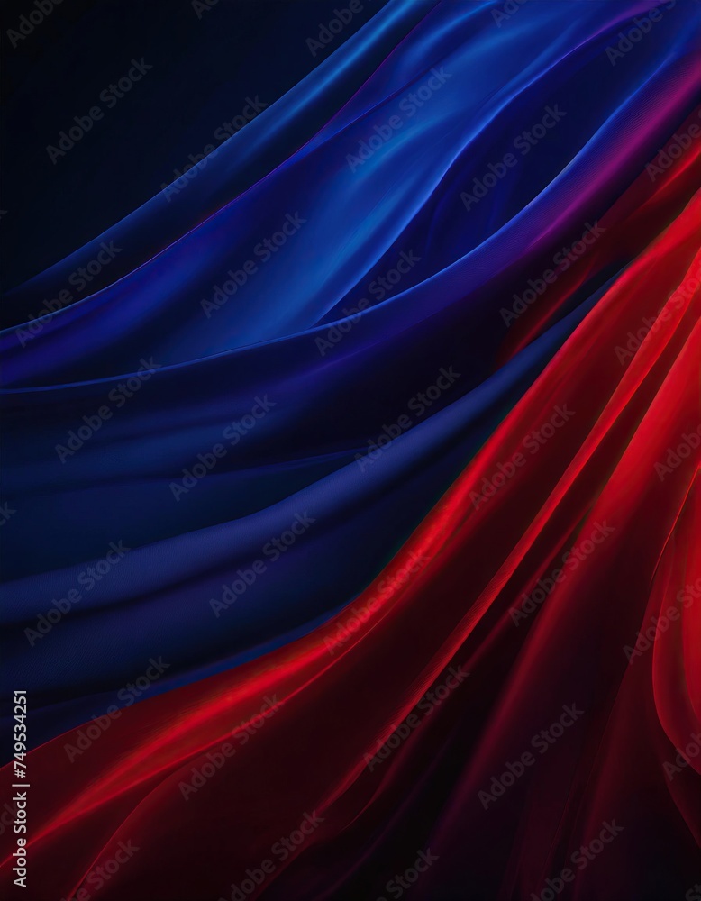 Obraz premium Abstract Background with 3D Wave Gradient Silk Fabric 