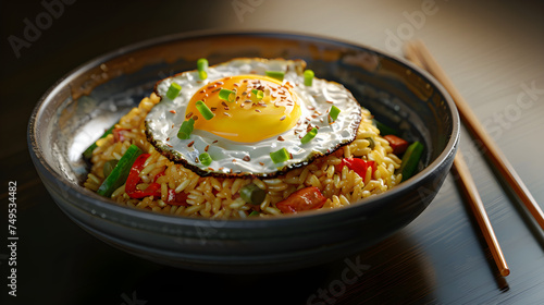 Savory fried rice with sunny side up egg