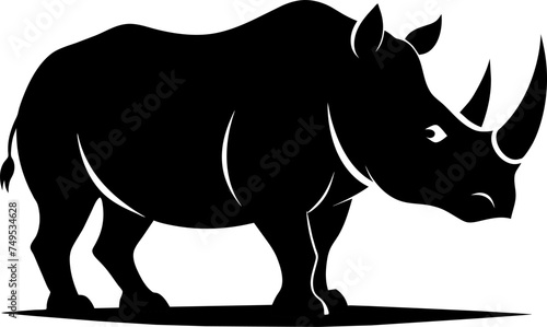silhouette of a Rhinoceros vector illustration design