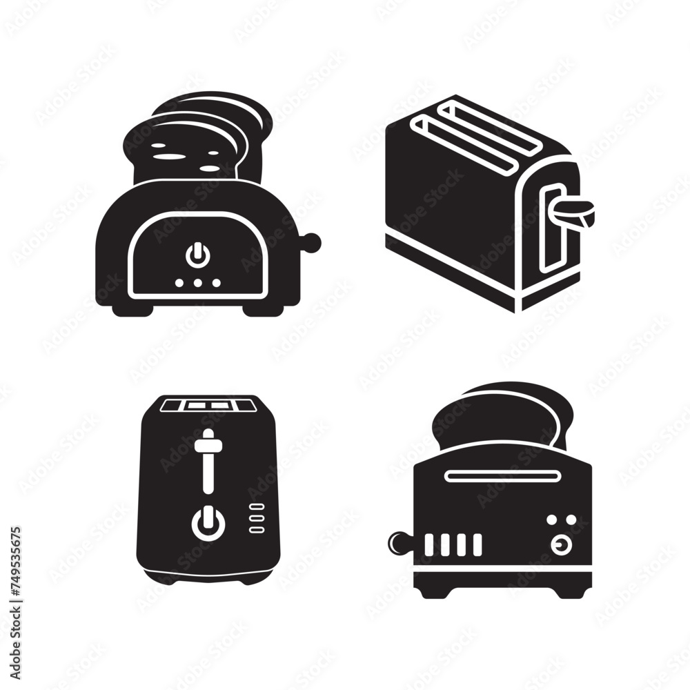 Toaster Icon, Toaster Vector Art Illustration Toaster Icon, Toaster Vector Art Illustration