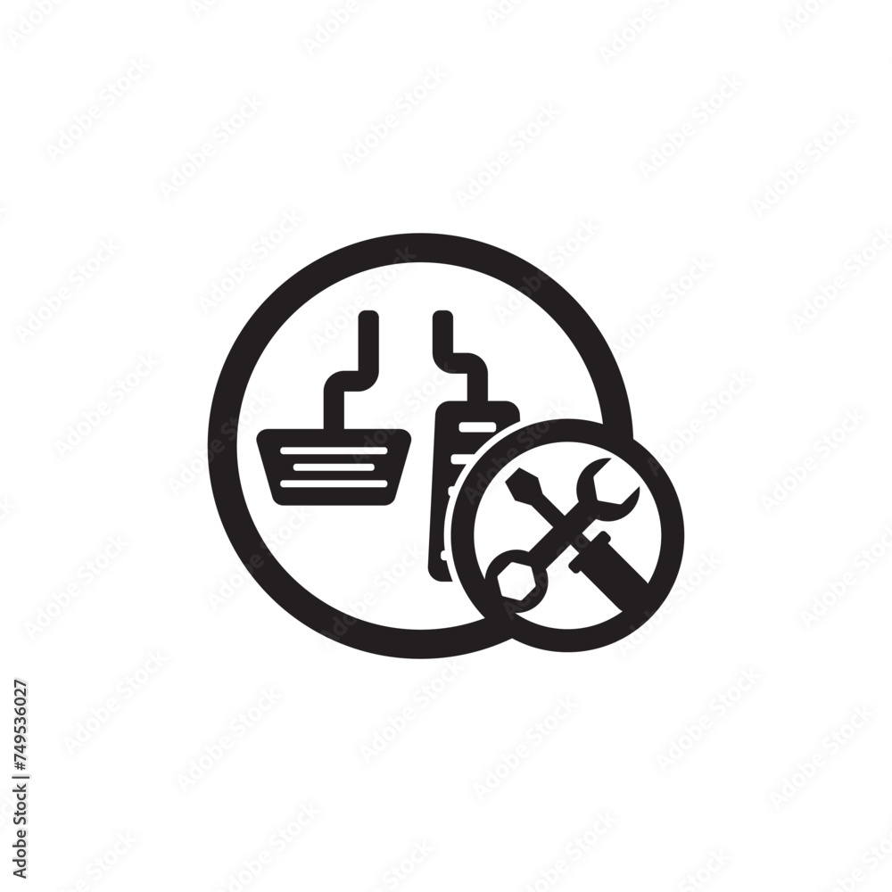 Car Pedal Icon Vector Art Illustration