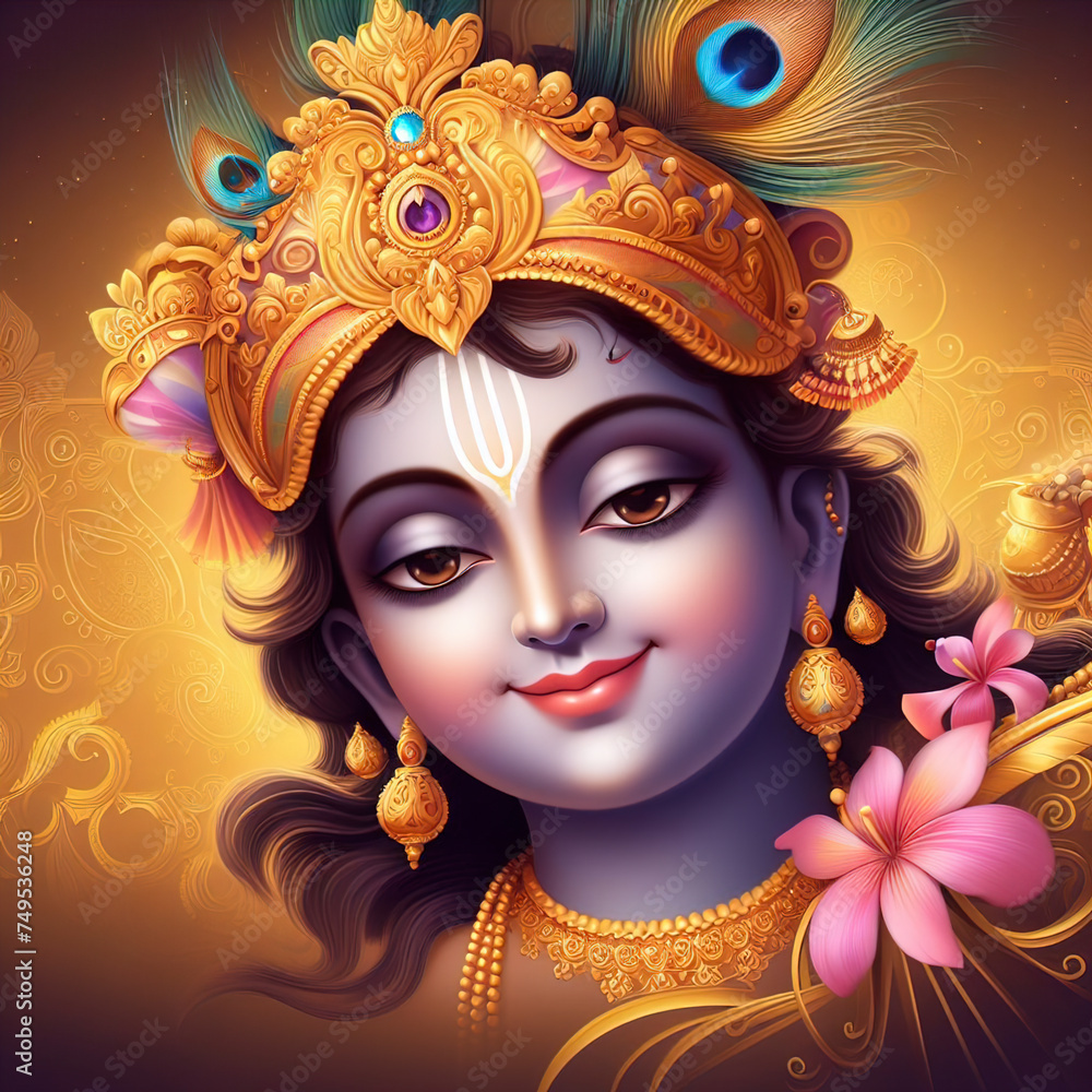 Portrait of Cute Shri Krishna Portrait of Cute Shri Krishna