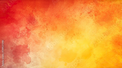 Red orange and yelllow background with watercolor and grunge texture design © CREATIVE STOCK