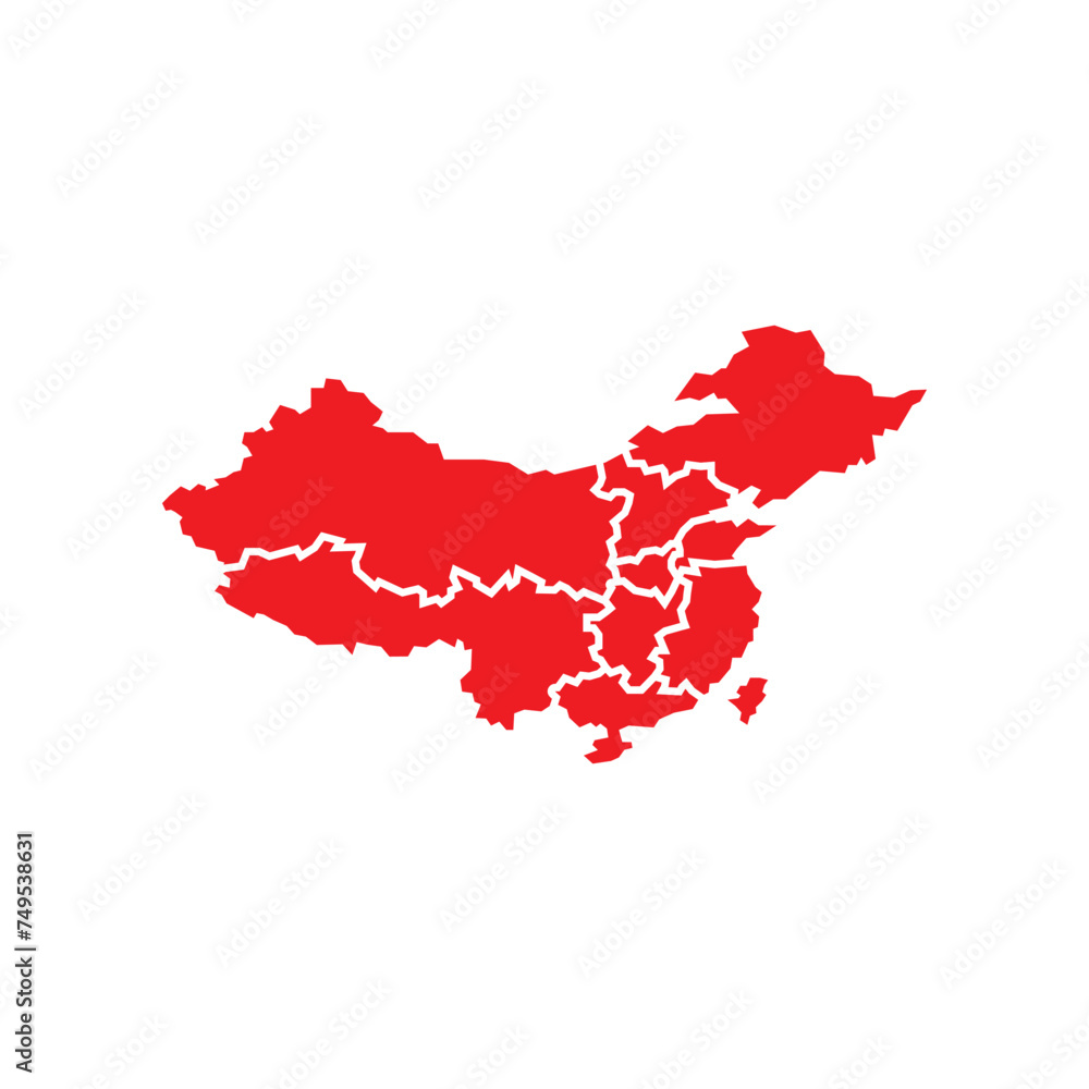 CHINA map icon vector illustration symbol design CHINA map icon vector illustration symbol design
