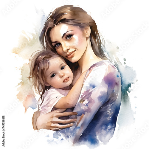 Mother and child, Illustration of mother with child