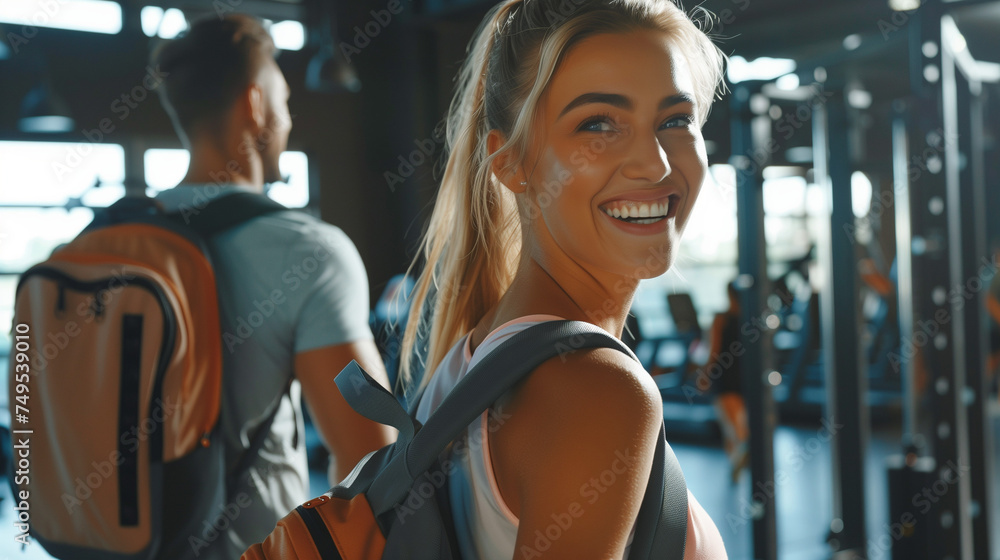 Fototapeta premium Leaving gym after work out