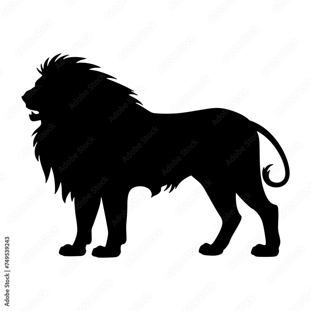 Lion silhouette lion hand drawn design isolated vector illustration Lion silhouette lion hand drawn design isolated vector illustration