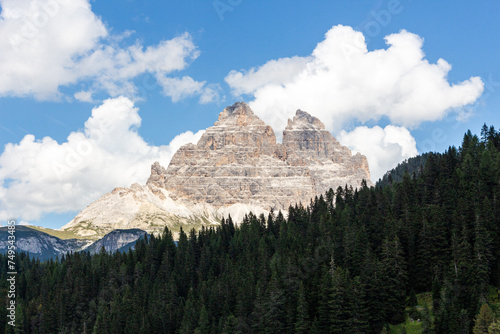 Dolomites landscape mountain summer spring Italy clouds sunny day