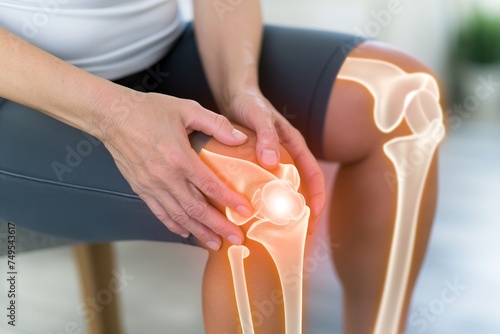 Knee Pain: Person Holding Knee in Discomfort