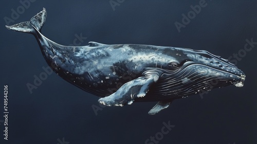Graceful Giants: Full-Body Portrait of a Whale © Mike