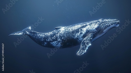 Graceful Giants: Full-Body Portrait of a Whale