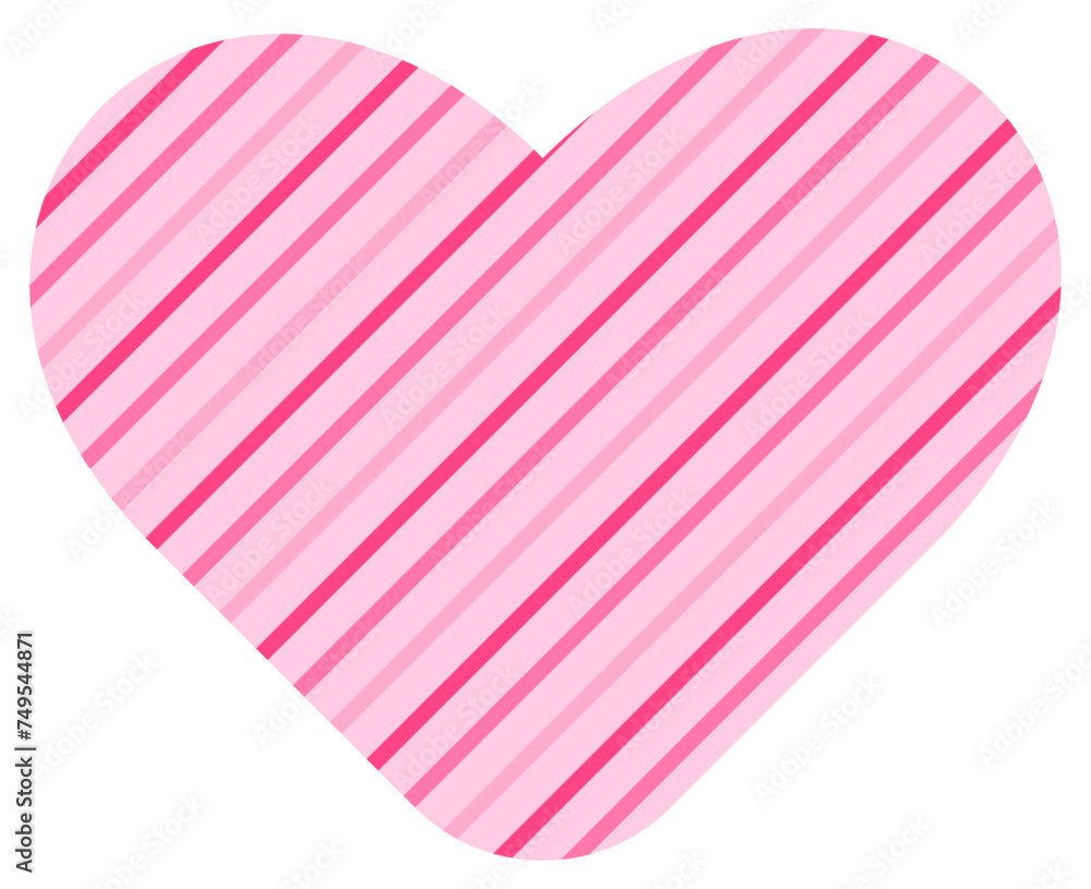 Pink heart, simple icon. Vector illustration.