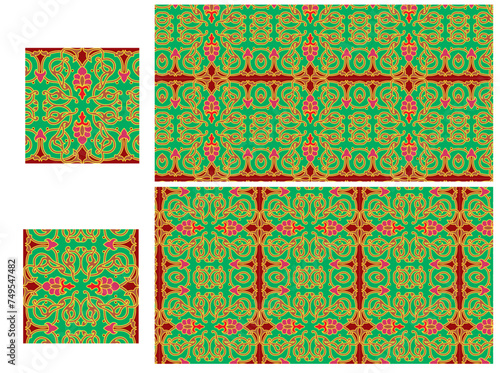 set of patterns, ornament islamic and standart pattern