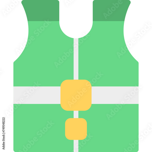 High visibility vest Vector Flat Icon