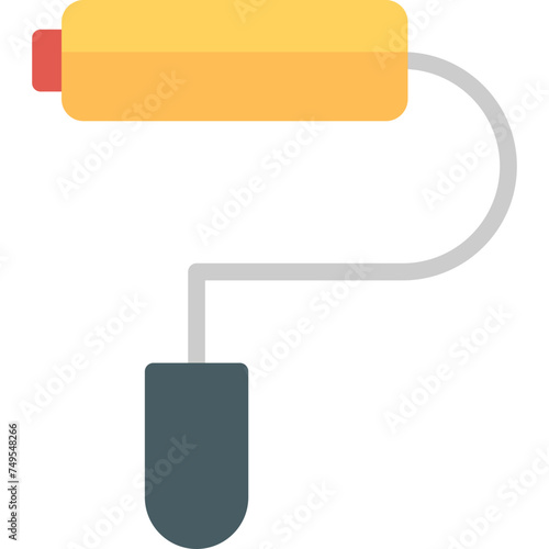 Paint Roller Vector Flat Icon