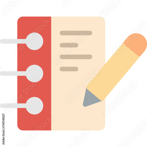 Writing Vector Flat Icon