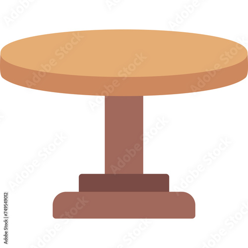Round Table Vector Flat Icon