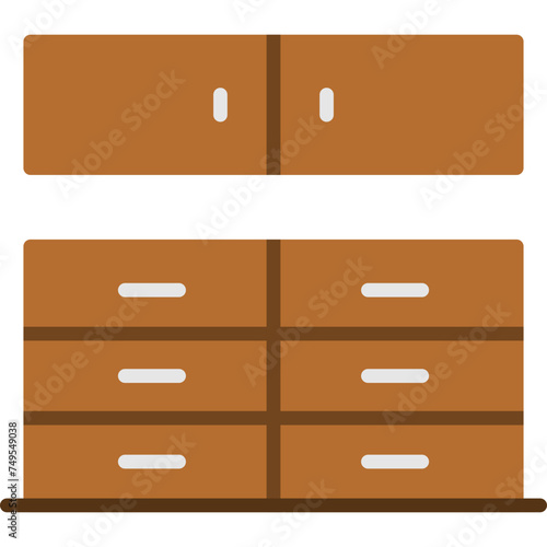 Kitchen Cabinet Vector Flat Icon