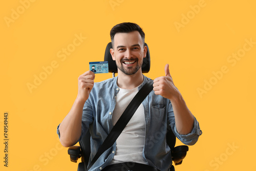 Handsome man with driver li...