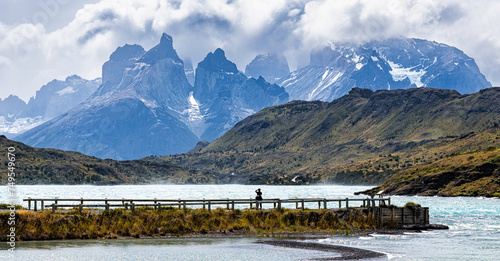Lake Pehoe Patagonia Chile photo