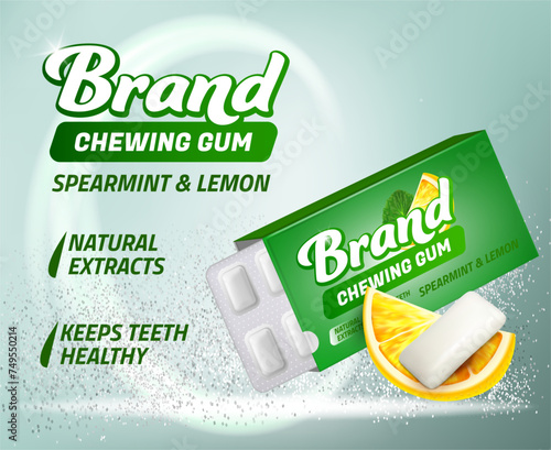 Chewing gum creative promotion poster