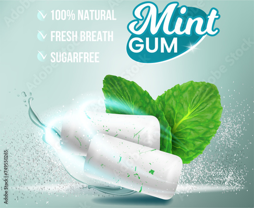 Chewing gum creative promotion poster