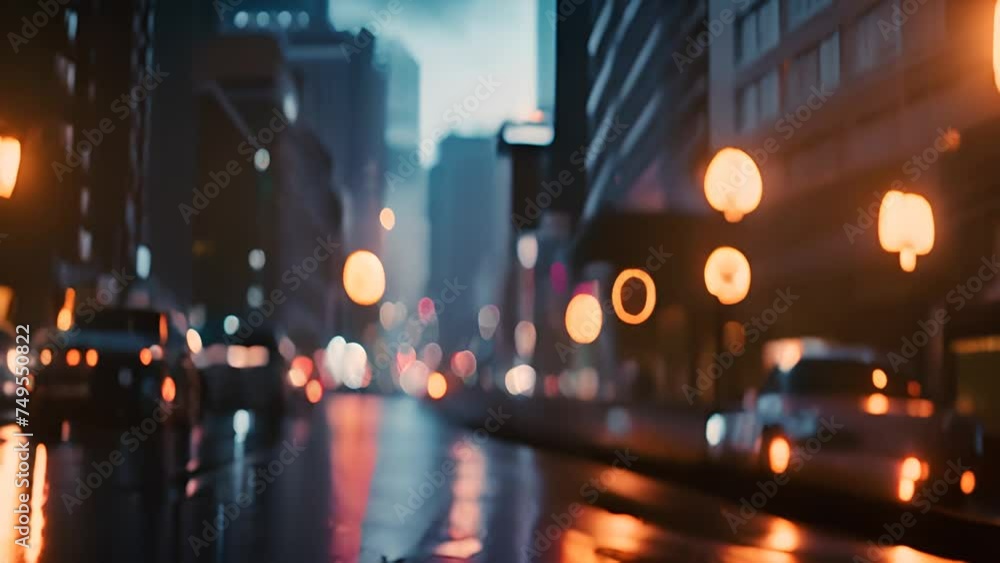 City Street Filled With Street Lights Generative AI City Street Filled With Street Lights Generative AI