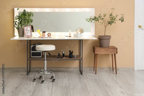 Dressing table with cosmeti...