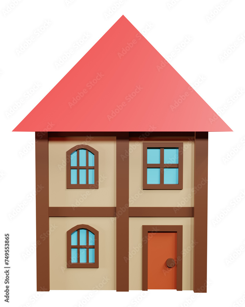 Fantasy house medieval. 3d rendering. Fantasy house medieval. 3d rendering.