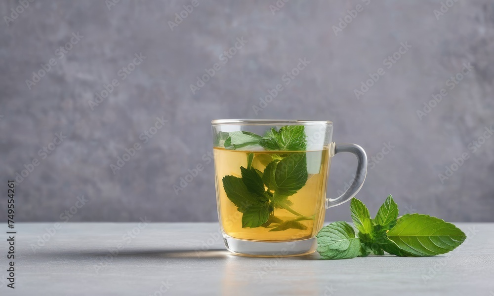 Sophisticated Simplicity: Tea Elegance with Fresh Mint and Lemon Sophisticated Simplicity: Tea Elegance with Fresh Mint and Lemon
