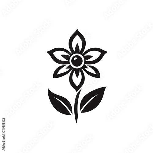 Beauty flower Vector icon design illustration template, graphic floral symbol, spring flower, generative ai